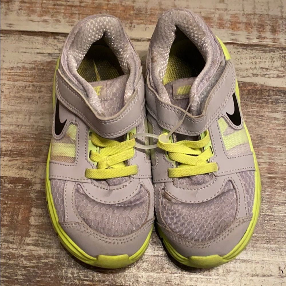 Nike Neon Yellow and Gray Size 9C